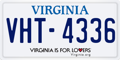 VA license plate VHT4336
