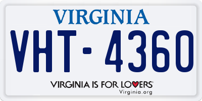 VA license plate VHT4360
