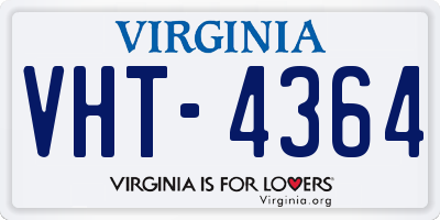VA license plate VHT4364
