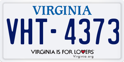 VA license plate VHT4373