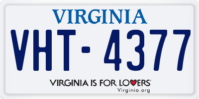 VA license plate VHT4377