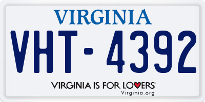 VA license plate VHT4392