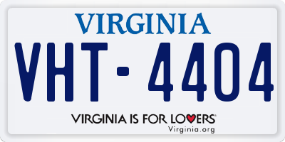 VA license plate VHT4404