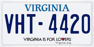 VA license plate VHT4420