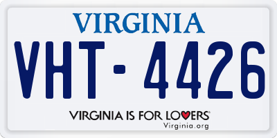 VA license plate VHT4426