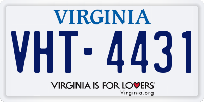 VA license plate VHT4431