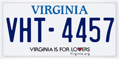 VA license plate VHT4457