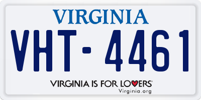 VA license plate VHT4461