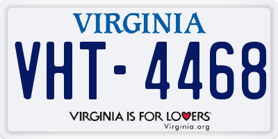 VA license plate VHT4468