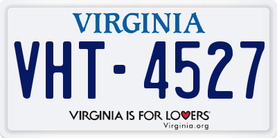 VA license plate VHT4527