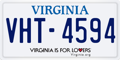 VA license plate VHT4594