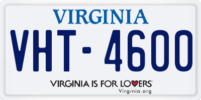 VA license plate VHT4600