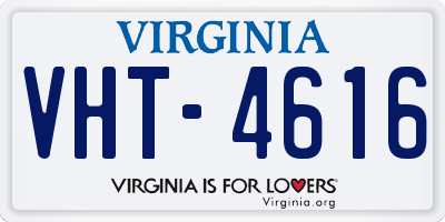 VA license plate VHT4616