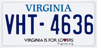 VA license plate VHT4636