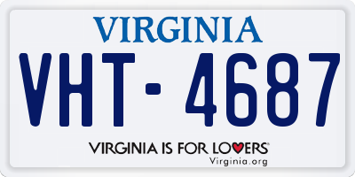 VA license plate VHT4687