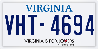 VA license plate VHT4694