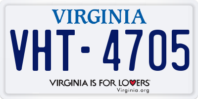 VA license plate VHT4705