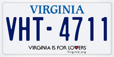 VA license plate VHT4711