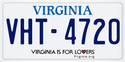 VA license plate VHT4720
