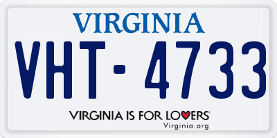VA license plate VHT4733