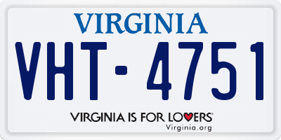 VA license plate VHT4751