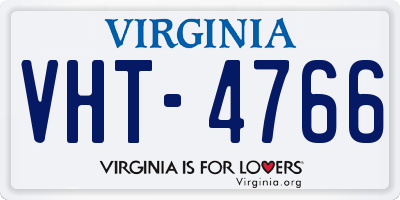 VA license plate VHT4766