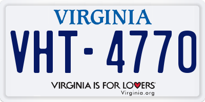 VA license plate VHT4770