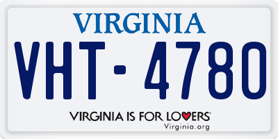 VA license plate VHT4780