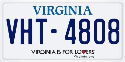 VA license plate VHT4808
