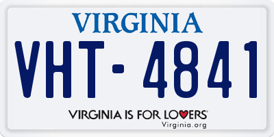 VA license plate VHT4841