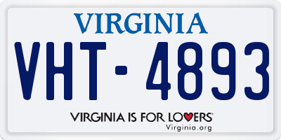 VA license plate VHT4893