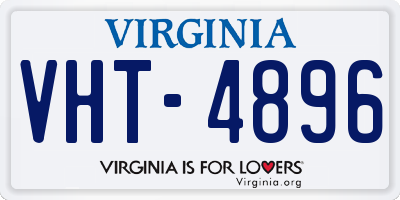 VA license plate VHT4896