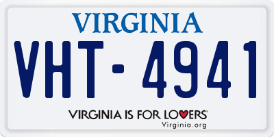 VA license plate VHT4941