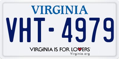 VA license plate VHT4979