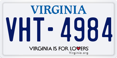 VA license plate VHT4984