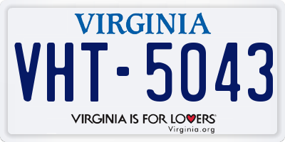 VA license plate VHT5043