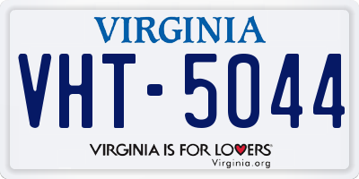 VA license plate VHT5044