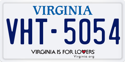 VA license plate VHT5054