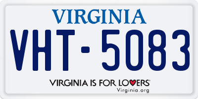 VA license plate VHT5083