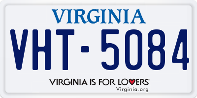 VA license plate VHT5084