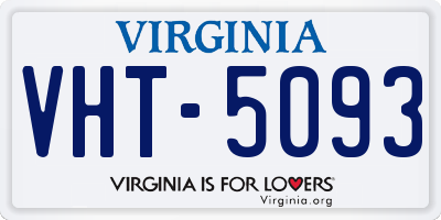 VA license plate VHT5093