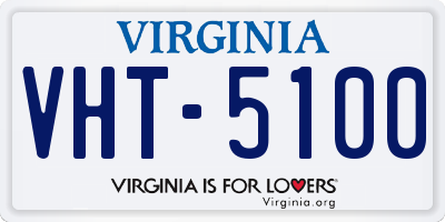 VA license plate VHT5100