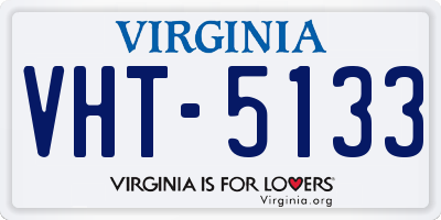 VA license plate VHT5133