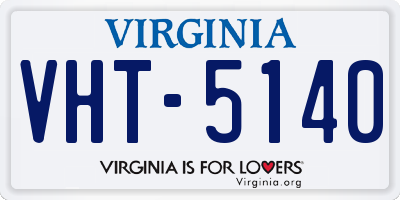 VA license plate VHT5140