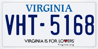 VA license plate VHT5168