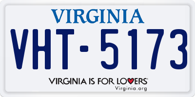 VA license plate VHT5173