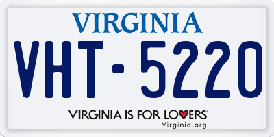 VA license plate VHT5220