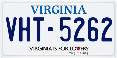 VA license plate VHT5262