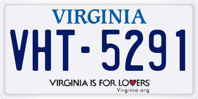 VA license plate VHT5291