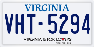 VA license plate VHT5294